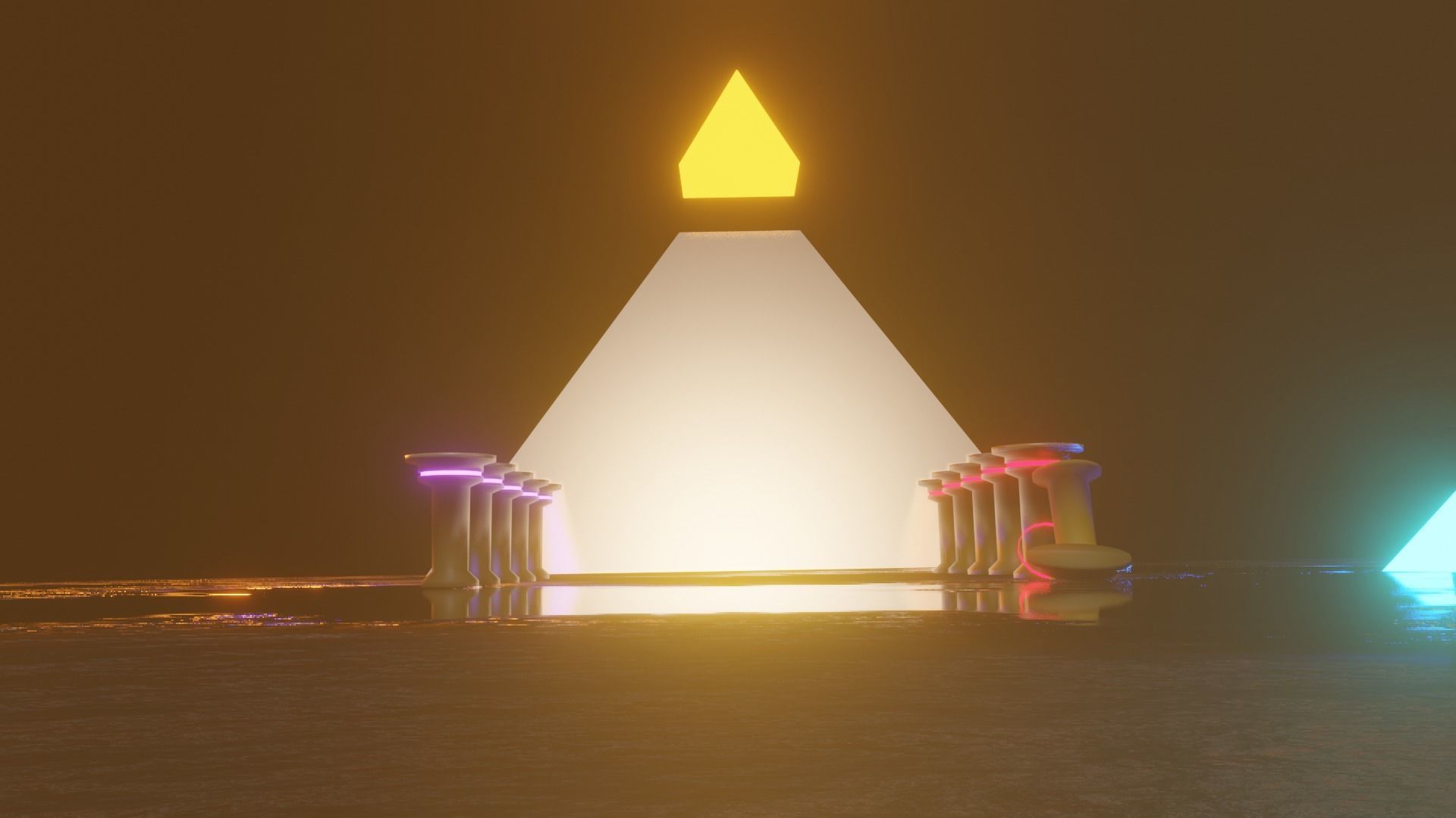 luminous pyramid  3D model_6