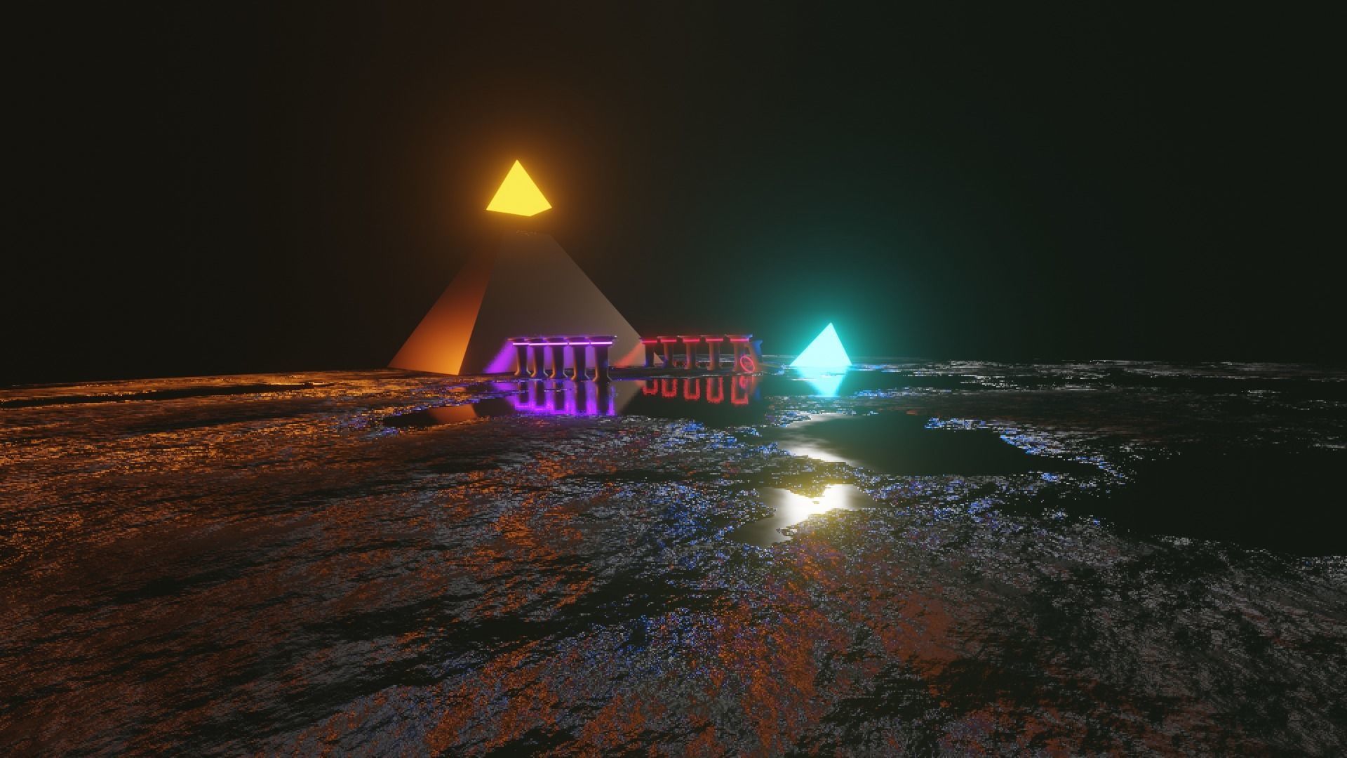 luminous pyramid  3D model_3