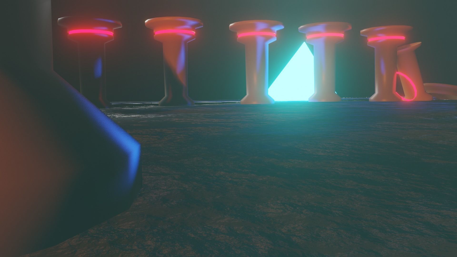 luminous pyramid  3D model_4