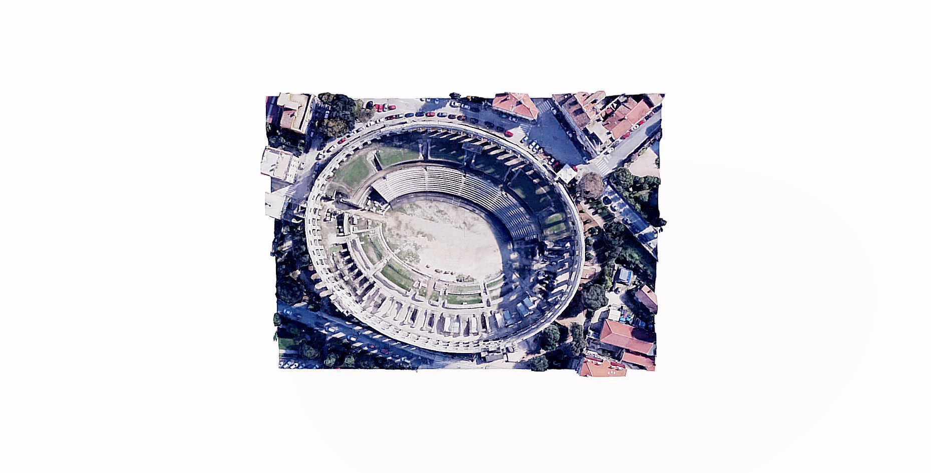 Pula Arena Amphitheatre Low-poly 3D model_8
