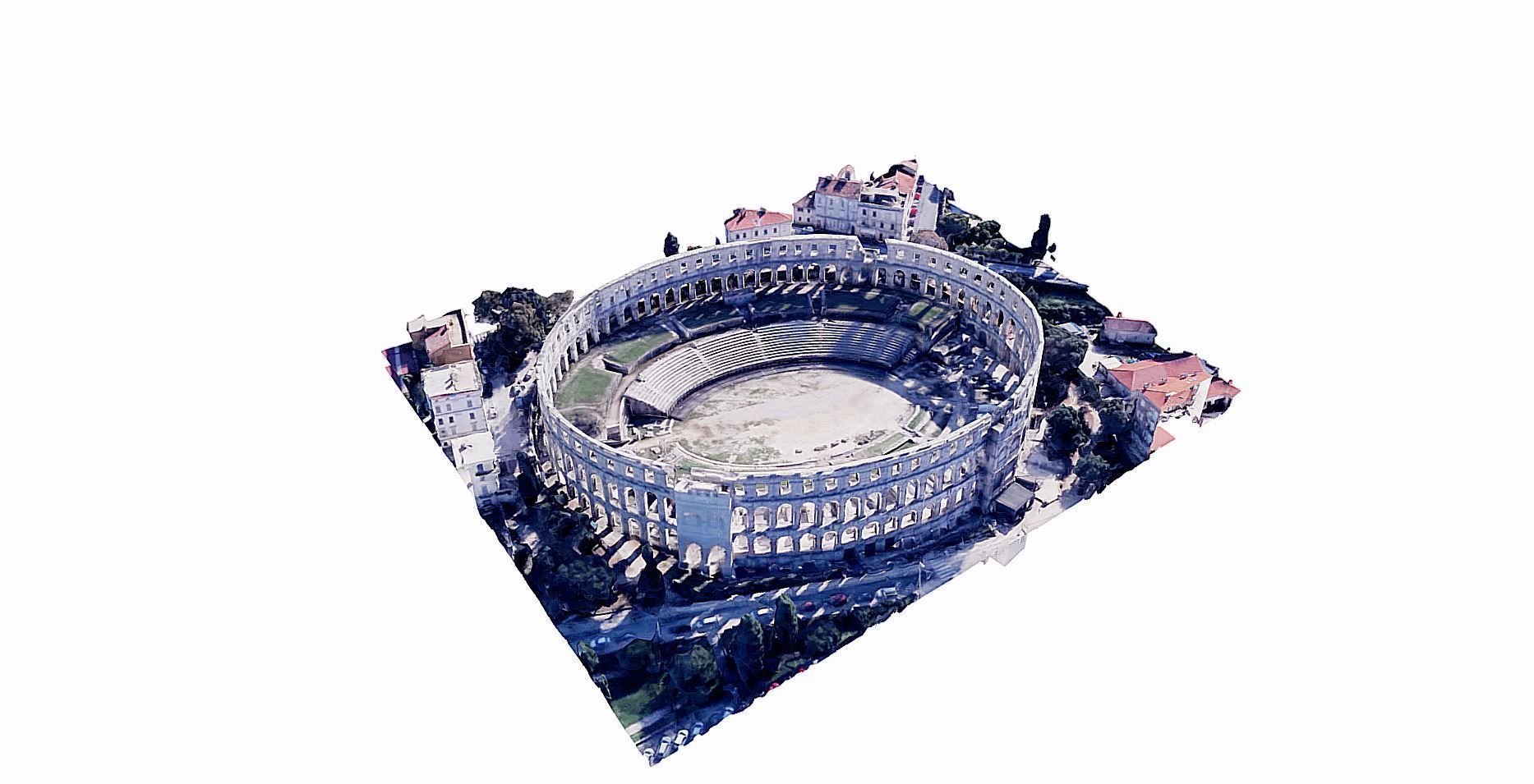 Pula Arena Amphitheatre Low-poly 3D model_6