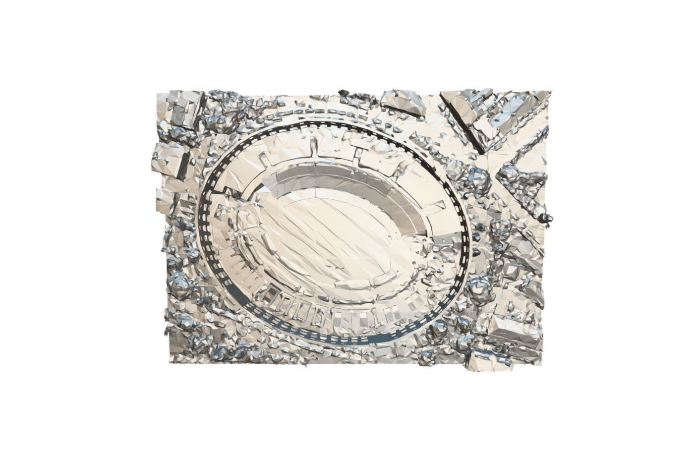 Pula Arena Amphitheatre Low-poly 3D model_10