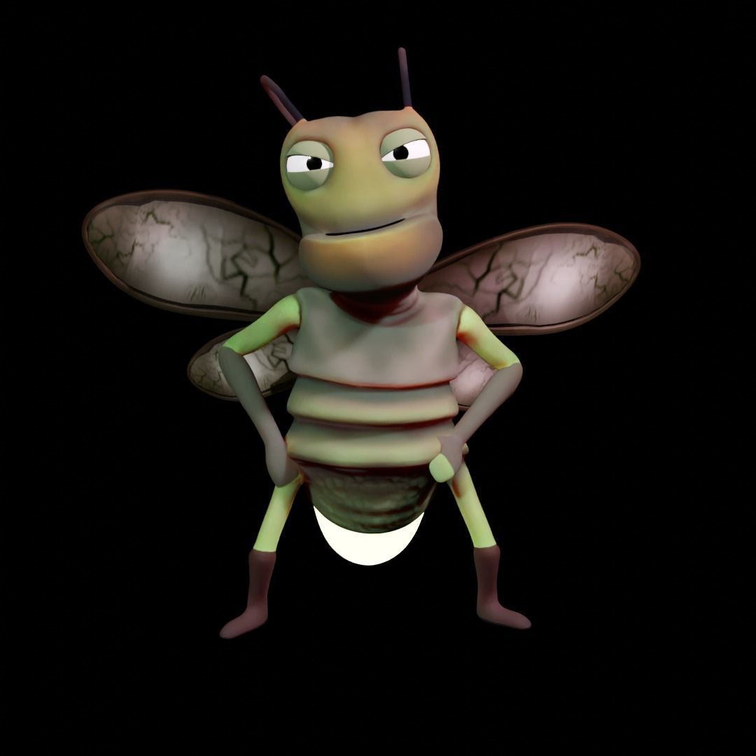FIREFLY  animated Low-poly 3D model_10