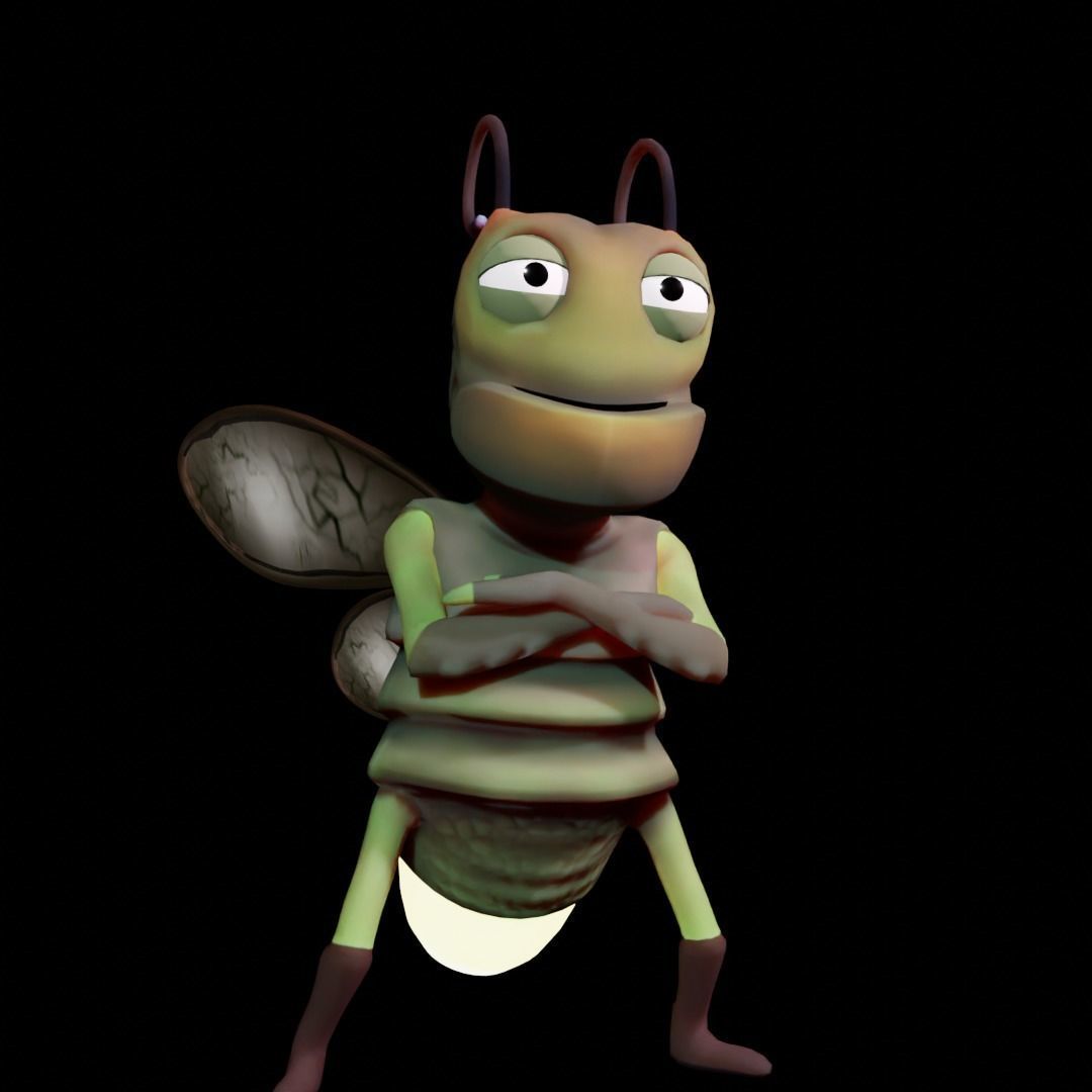 FIREFLY  animated Low-poly 3D model_9