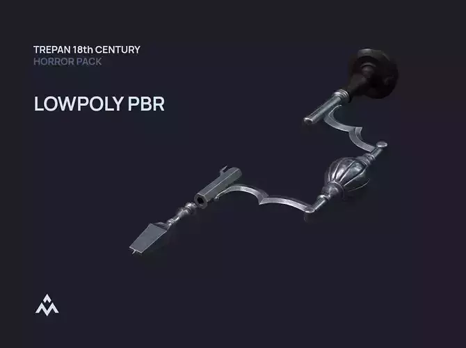 Trepan 18th Century Low Poly PBR