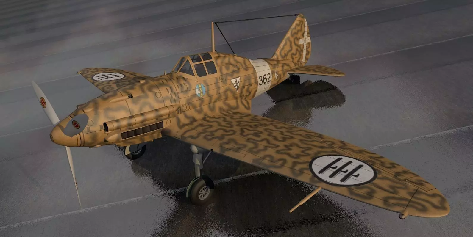 Reggiane Re-2001 Falco II 3D model_0