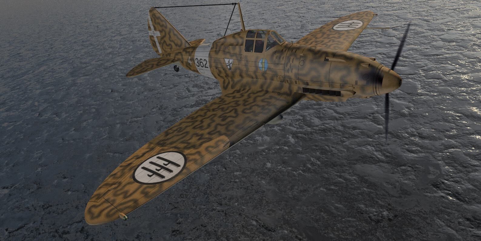 Reggiane Re-2001 Falco II 3D model_8