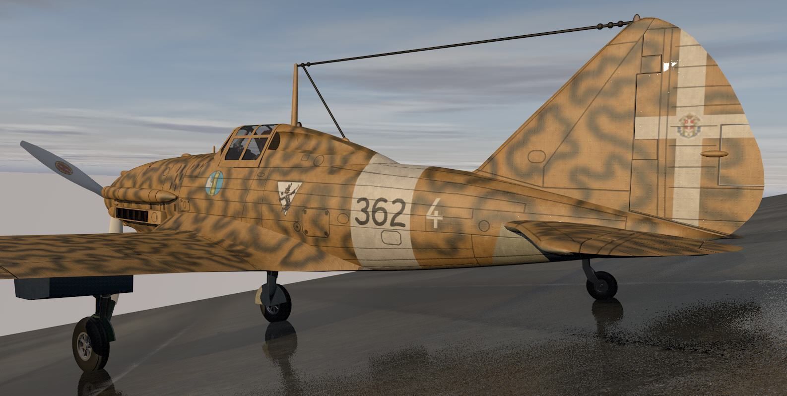 Reggiane Re-2001 Falco II 3D model_6