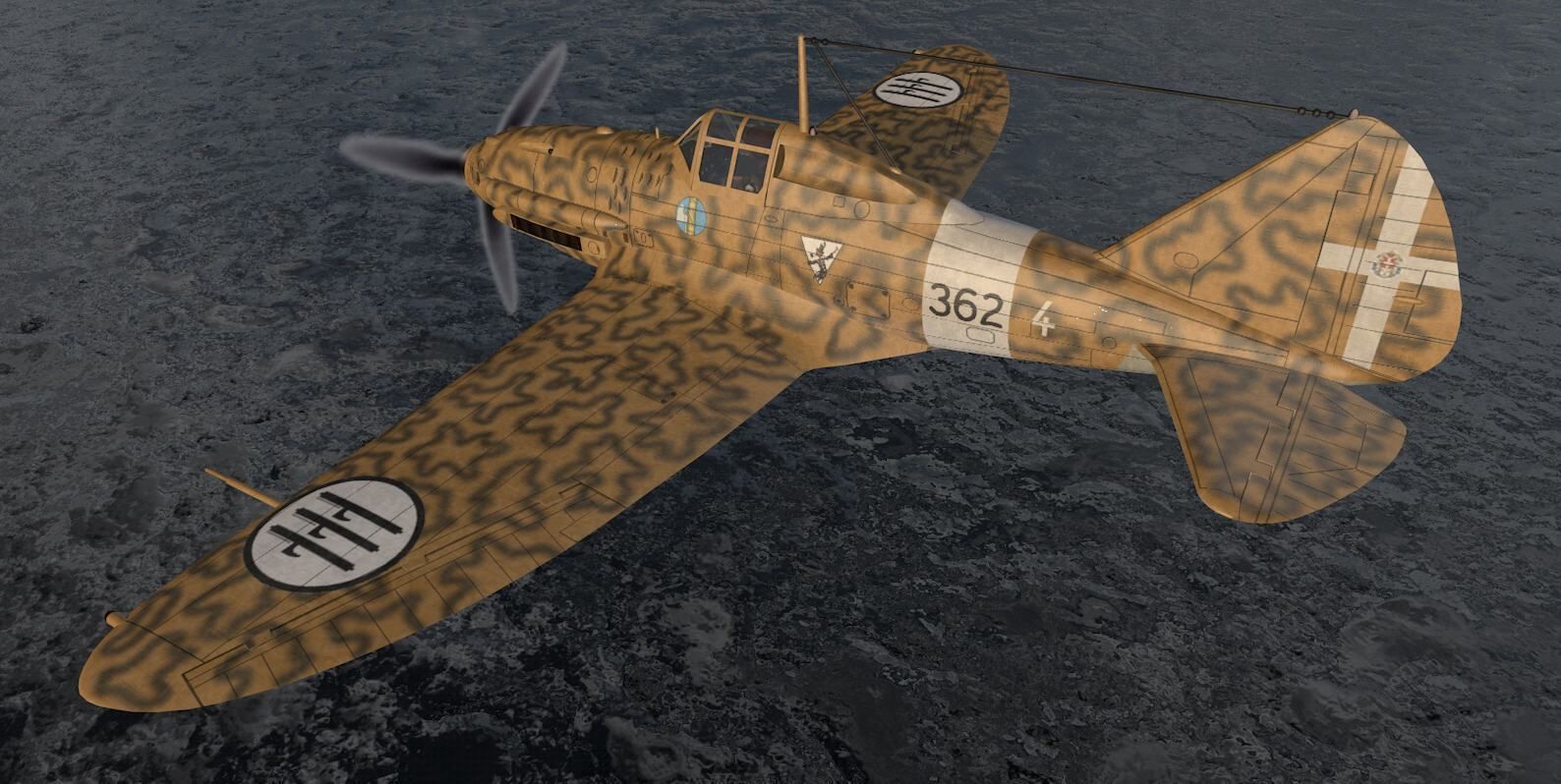 Reggiane Re-2001 Falco II 3D model_9