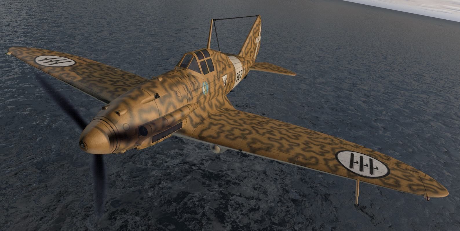 Reggiane Re-2001 Falco II 3D model_10