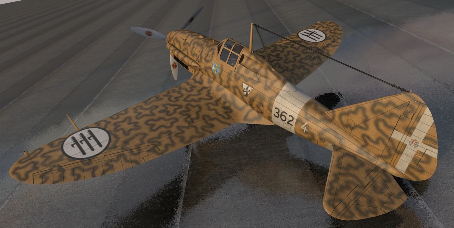 Reggiane Re-2001 Falco II 3D model_1