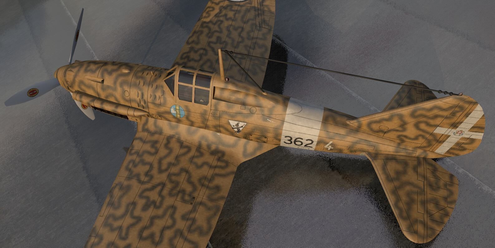 Reggiane Re-2001 Falco II 3D model_5