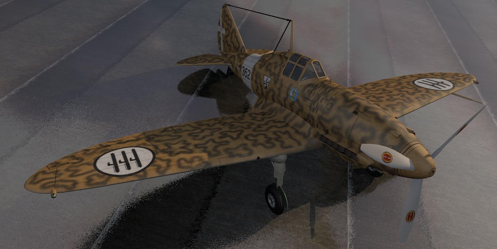 Reggiane Re-2001 Falco II 3D model_4