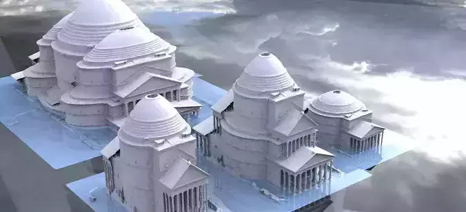Rome Pantheon Arena 4 Dome models 3D