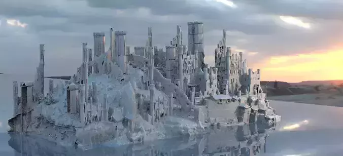 Oasis Temple Gods Temple of Archons 3D