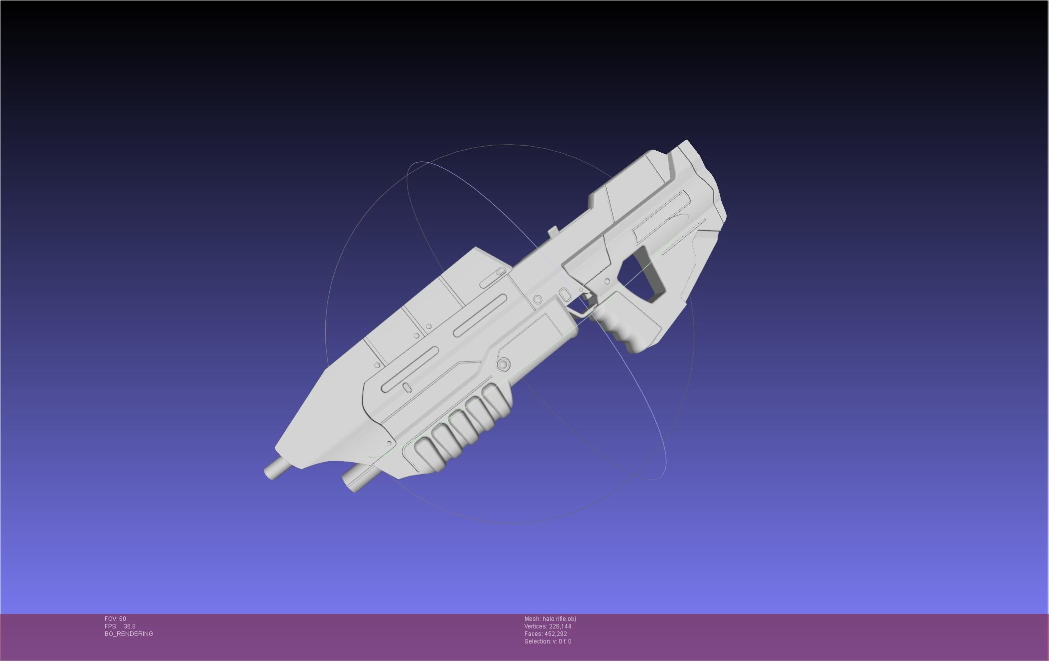 HALO Assault Rifle MA5B Basic Model 3D model_1