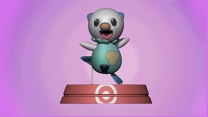 moustillon stl pokemon figurine 3D print model