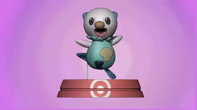 moustillon stl pokemon figurine 3D print model
