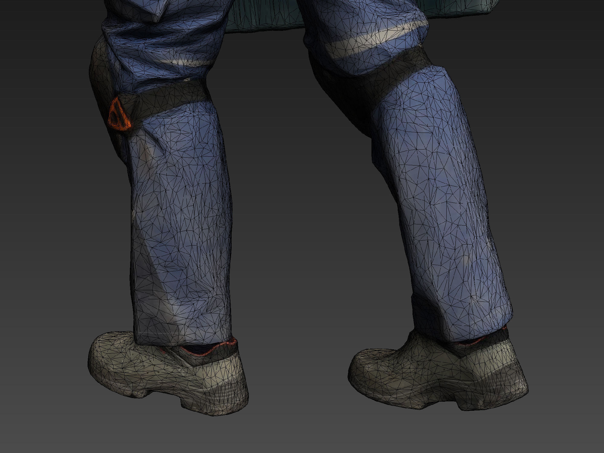 Photorealistic Construction Worker Character Low-poly 3D model_9