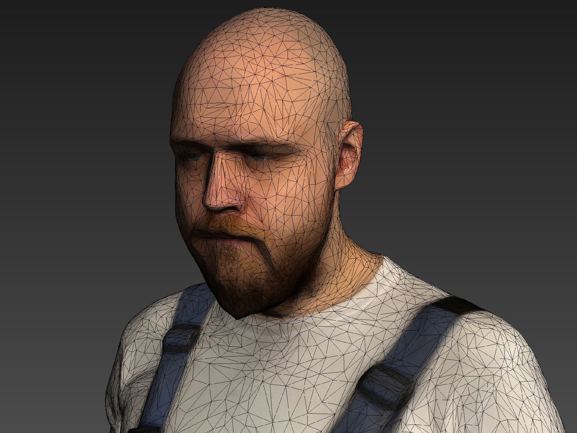 Photorealistic Construction Worker Character Low-poly 3D model_10