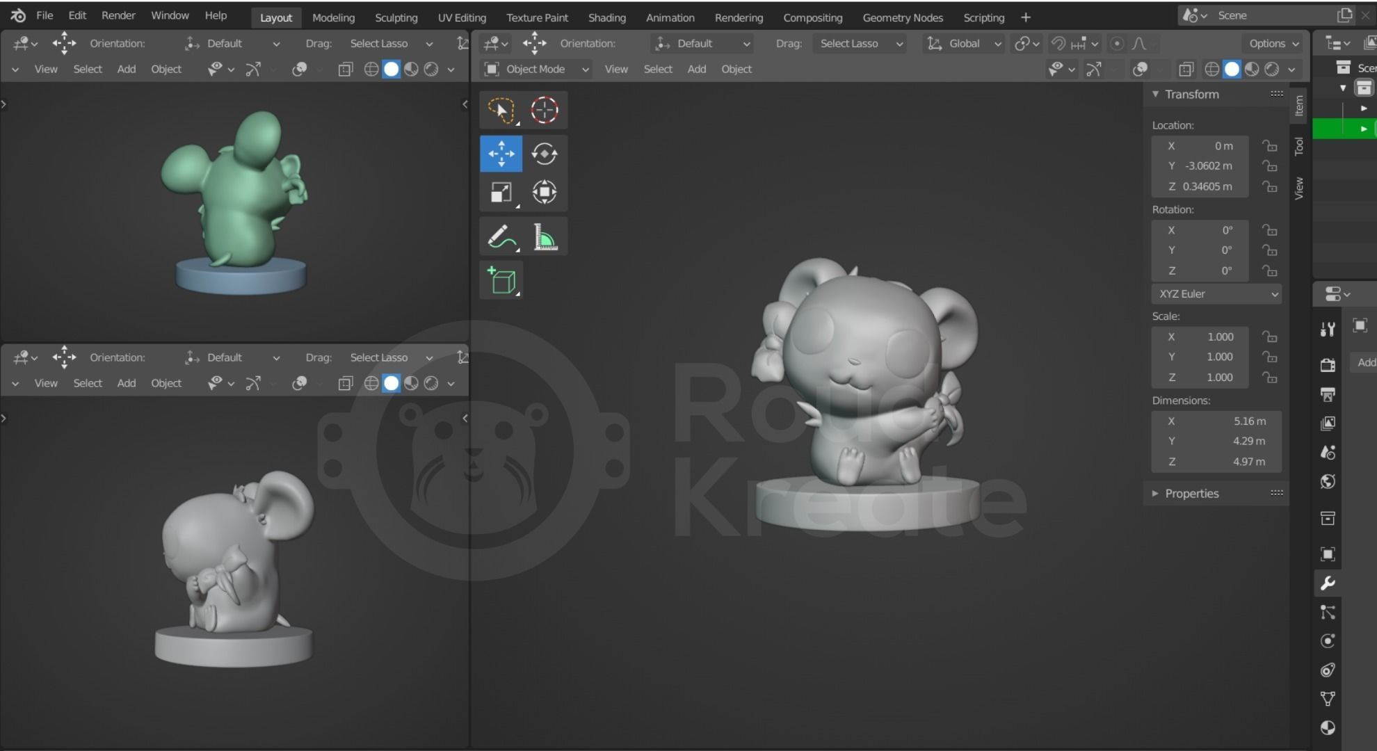 Bijou - Hamtaro FanArt Print 3D print model_5