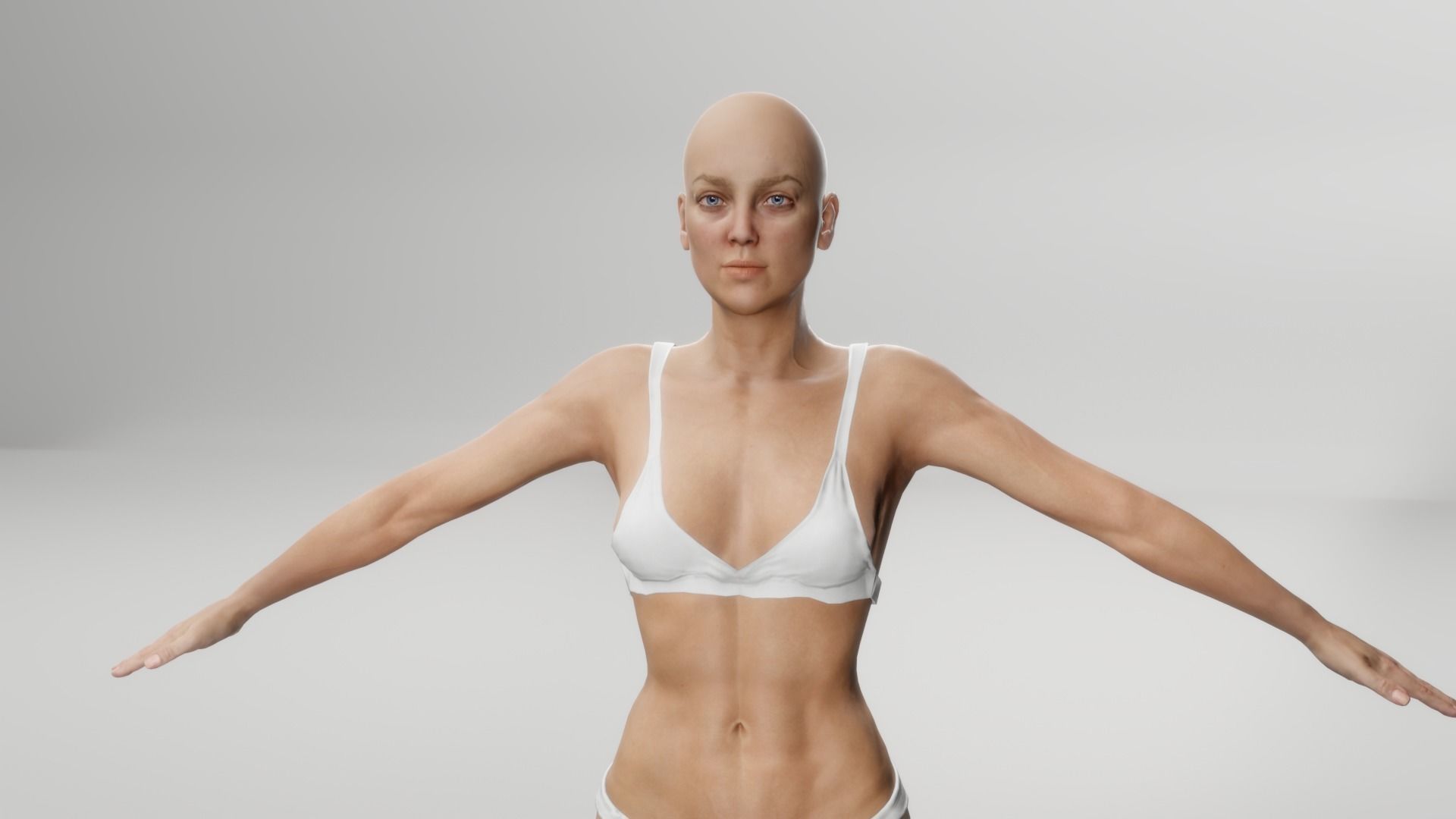 Realistic base mesh Low-poly 3D model_33