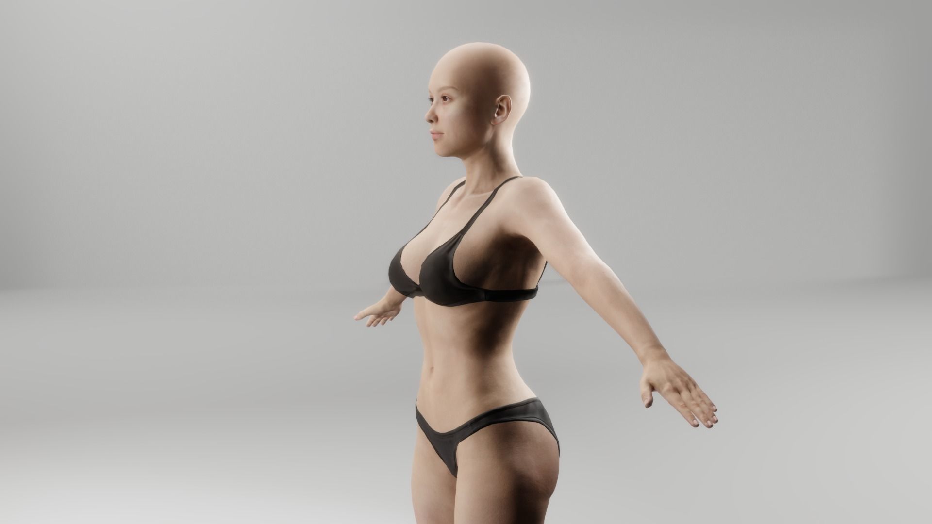 Realistic base mesh Low-poly 3D model_12