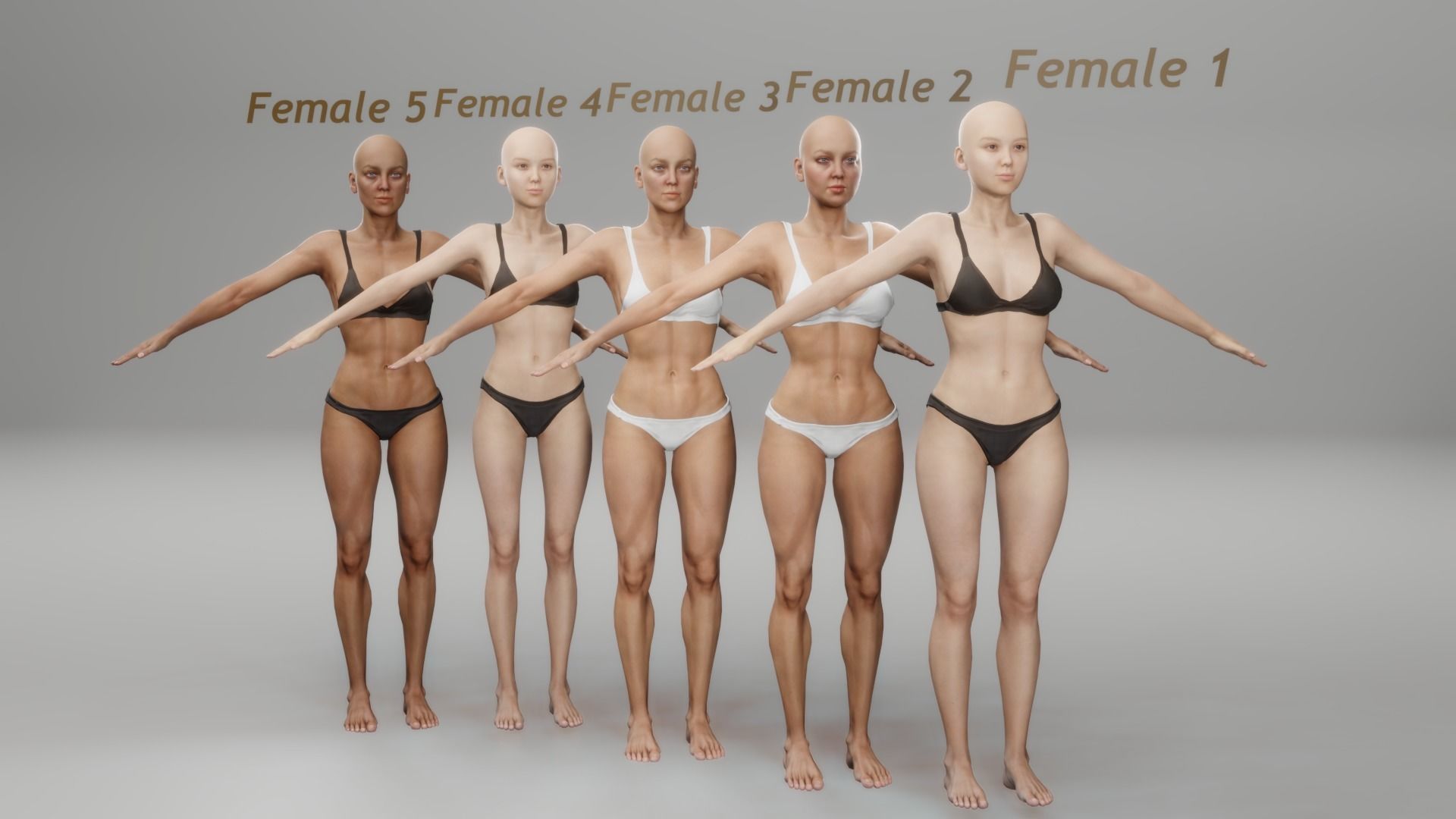 Realistic base mesh Low-poly 3D model_2