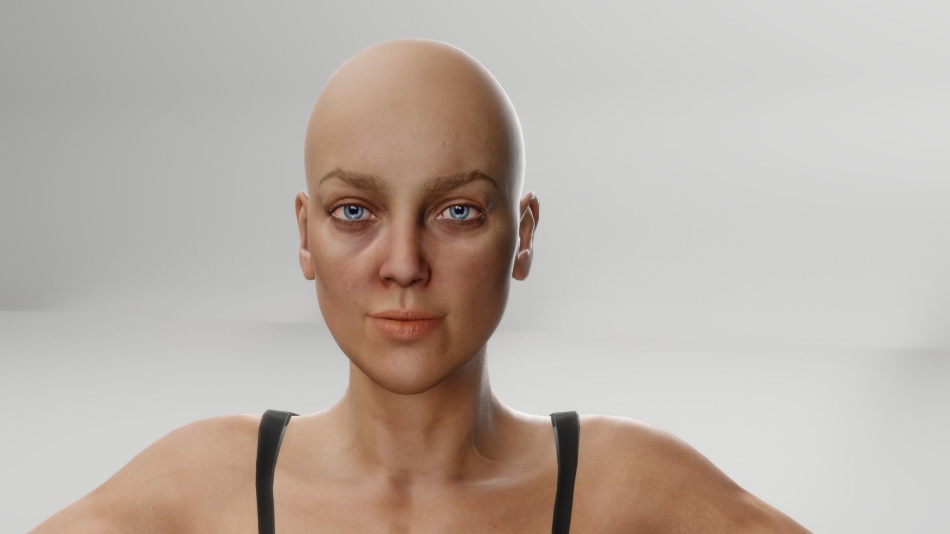 Realistic base mesh Low-poly 3D model_25