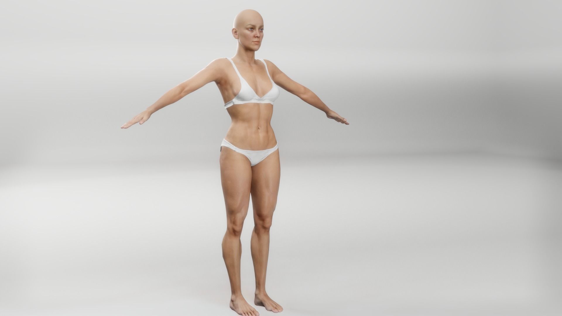 Realistic base mesh Low-poly 3D model_34