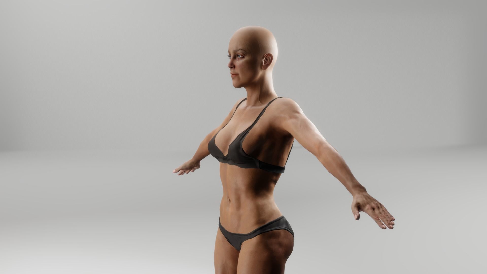 Realistic base mesh Low-poly 3D model_28