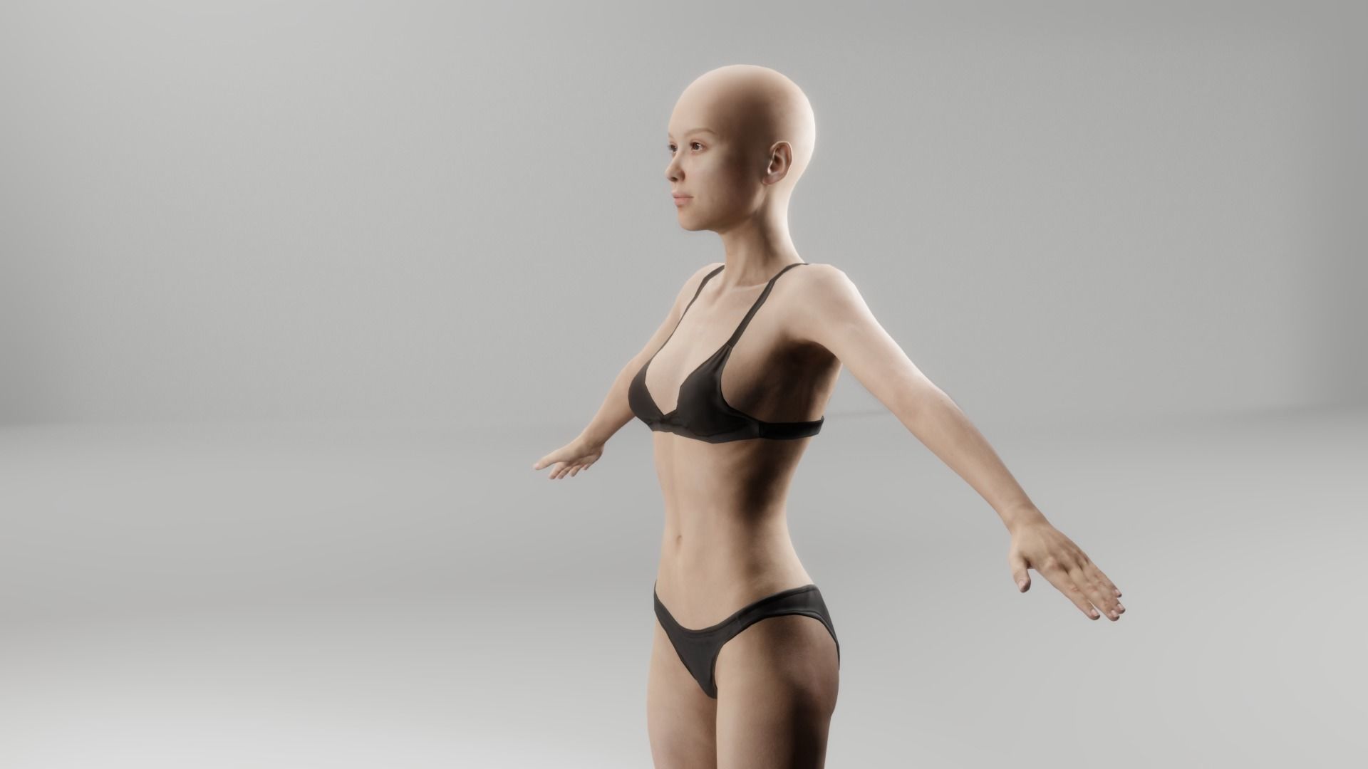 Realistic base mesh Low-poly 3D model_26