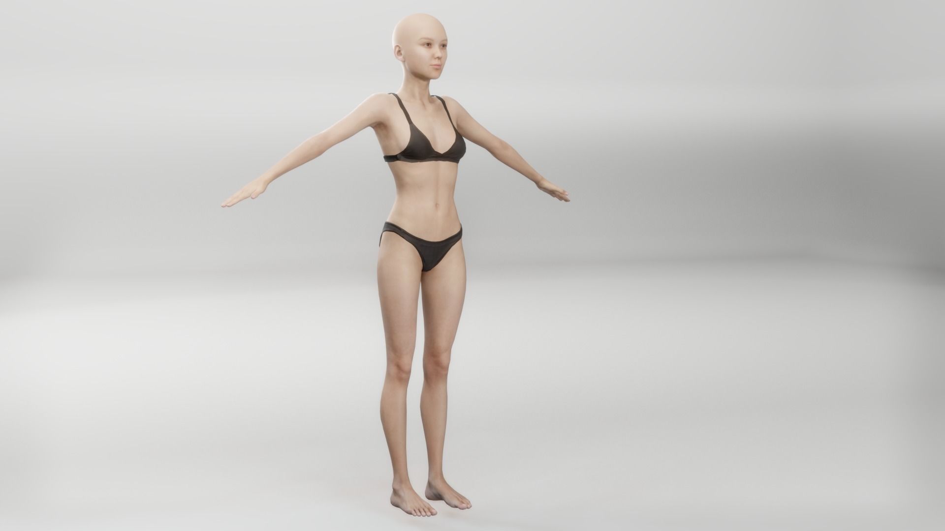 Realistic base mesh Low-poly 3D model_20