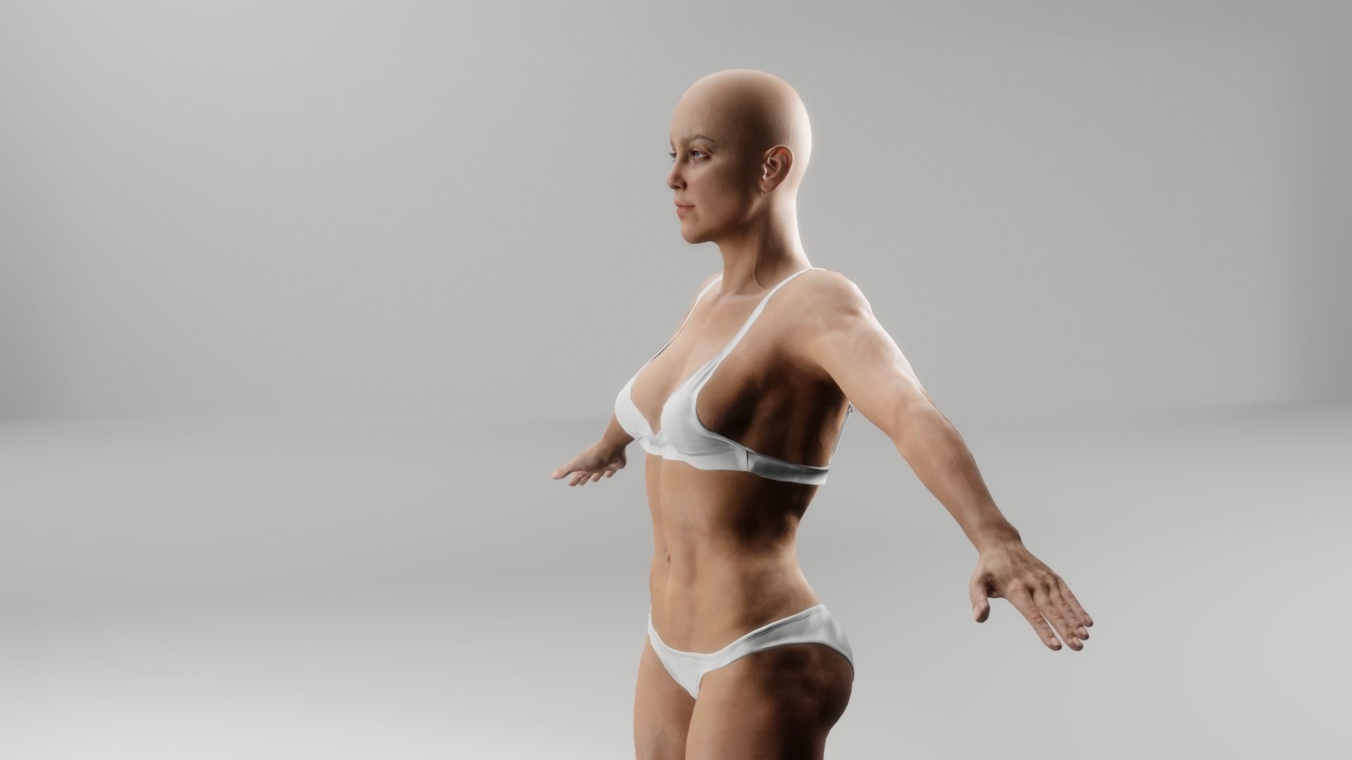 Realistic base mesh Low-poly 3D model_30