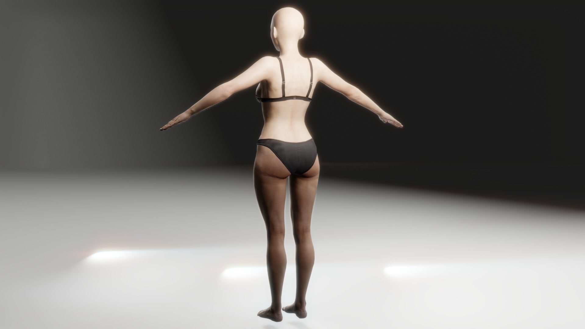 Realistic base mesh Low-poly 3D model_7