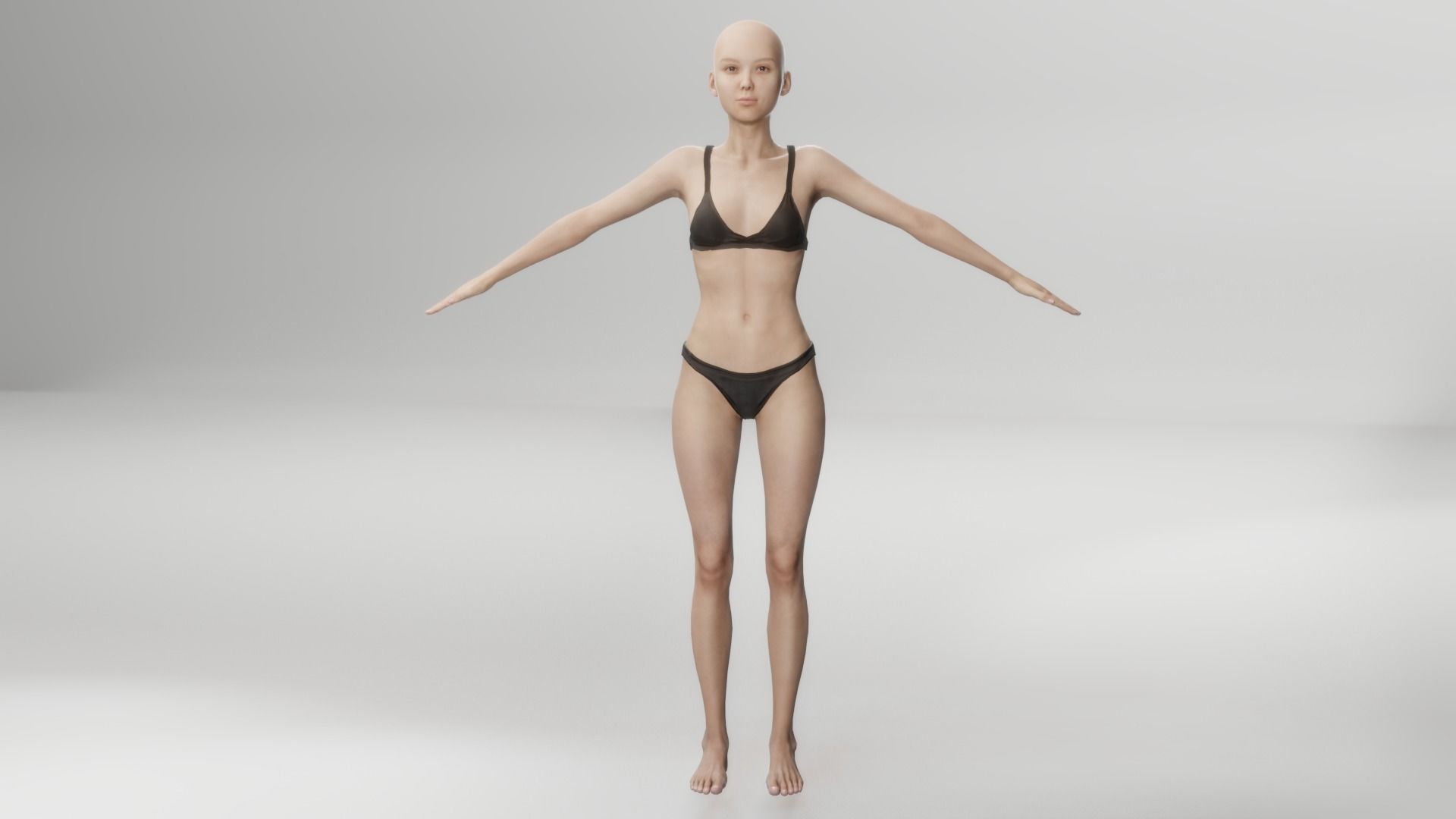 Realistic base mesh Low-poly 3D model_19