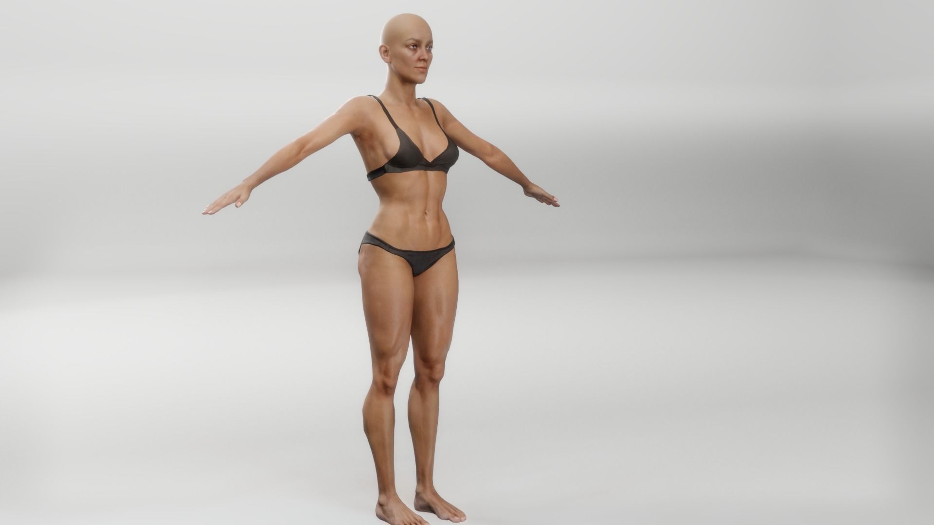 Realistic base mesh Low-poly 3D model_14