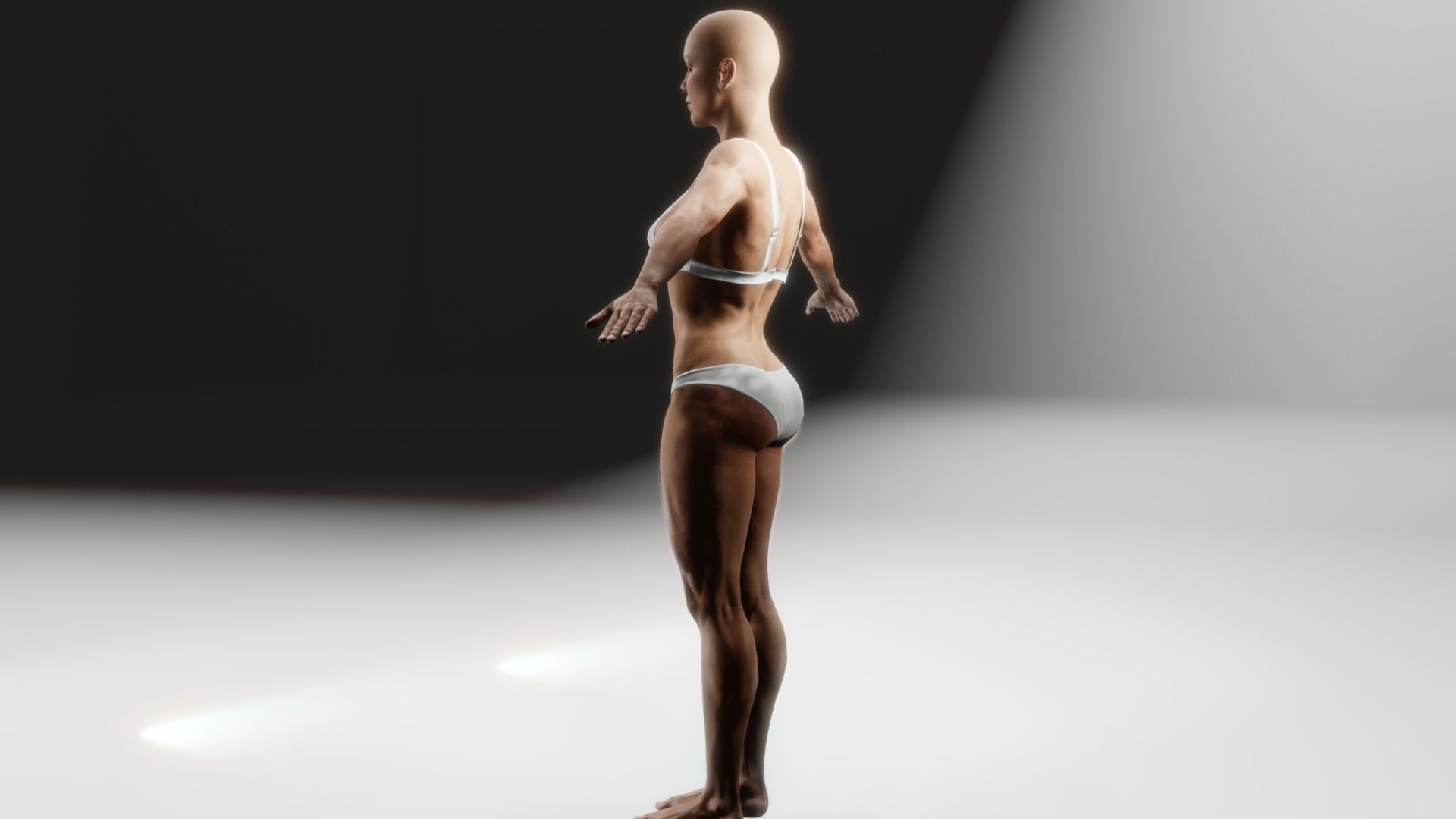 Realistic base mesh Low-poly 3D model_35