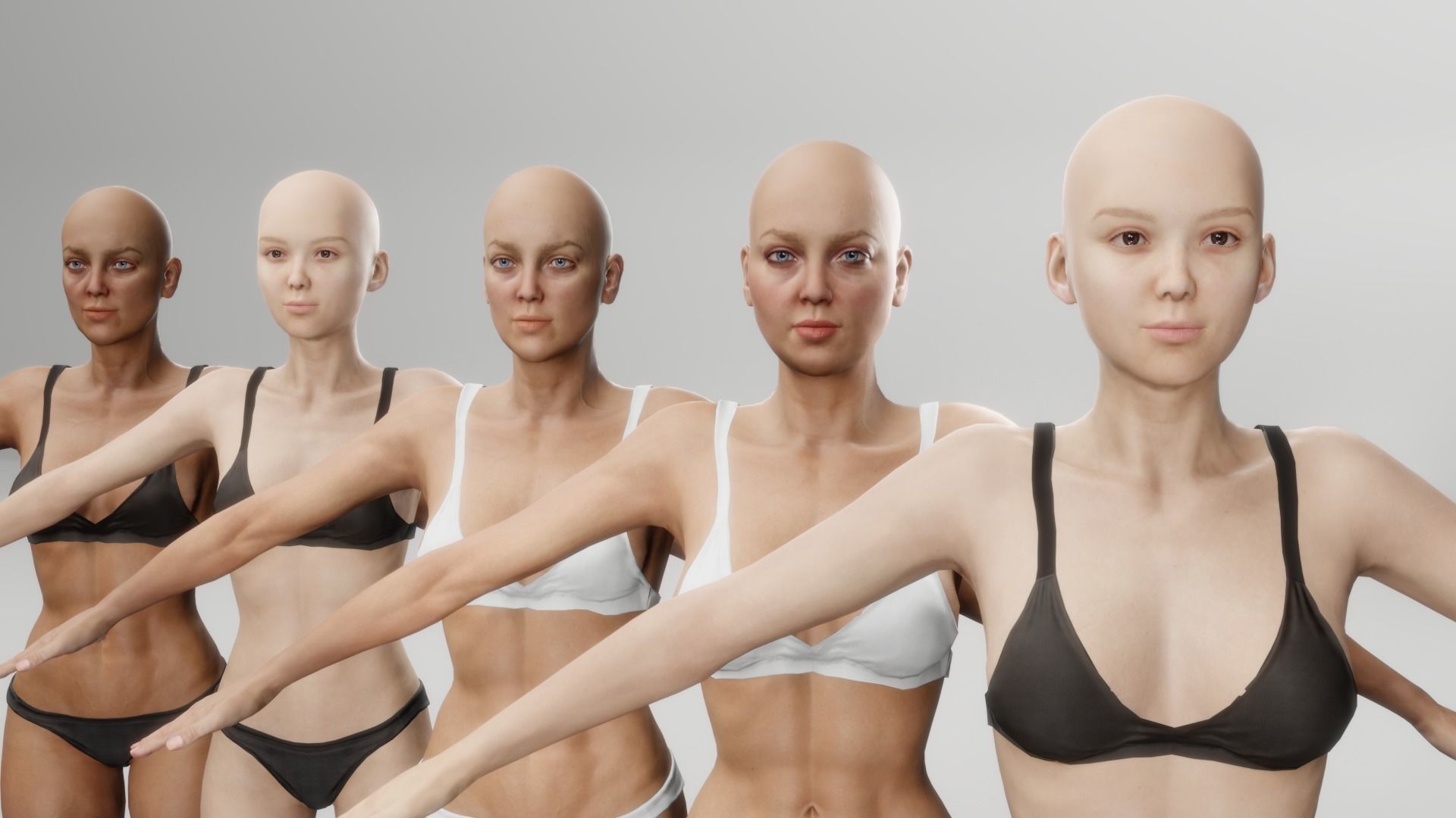 Realistic base mesh Low-poly 3D model_3