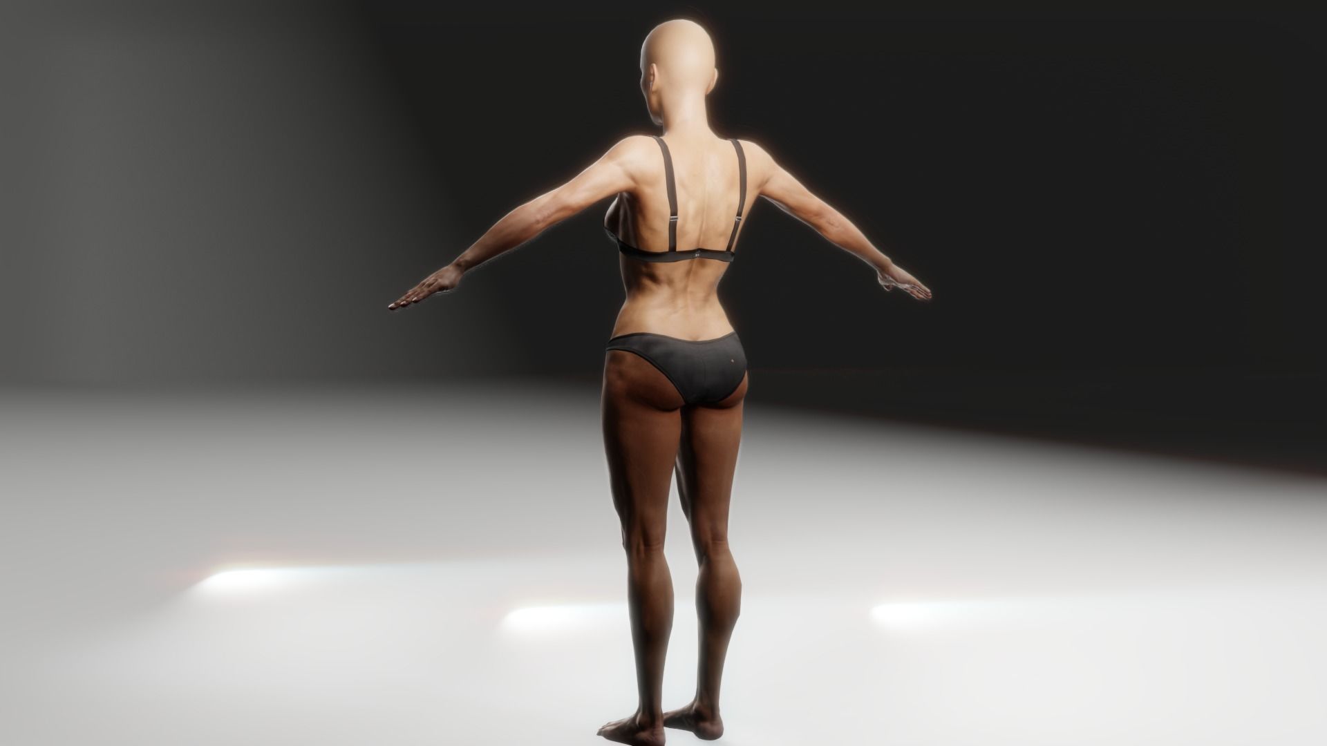 Realistic base mesh Low-poly 3D model_17