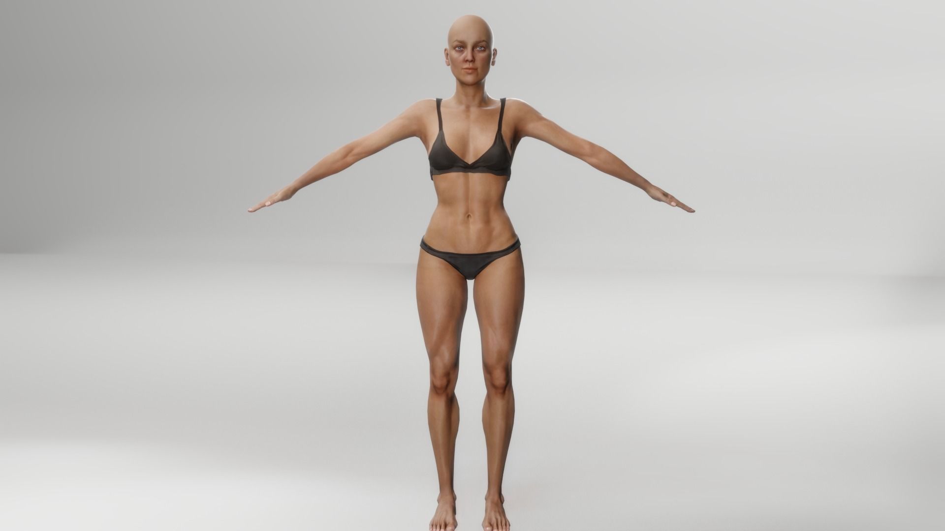 Realistic base mesh Low-poly 3D model_13