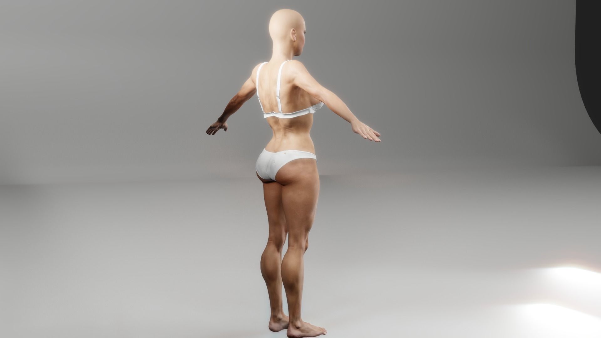 Realistic base mesh Low-poly 3D model_37