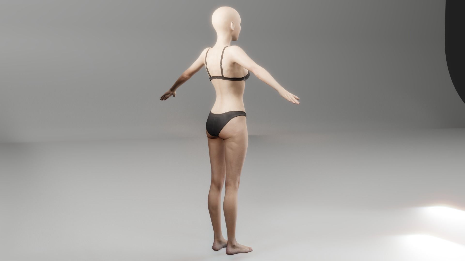 Realistic base mesh Low-poly 3D model_16