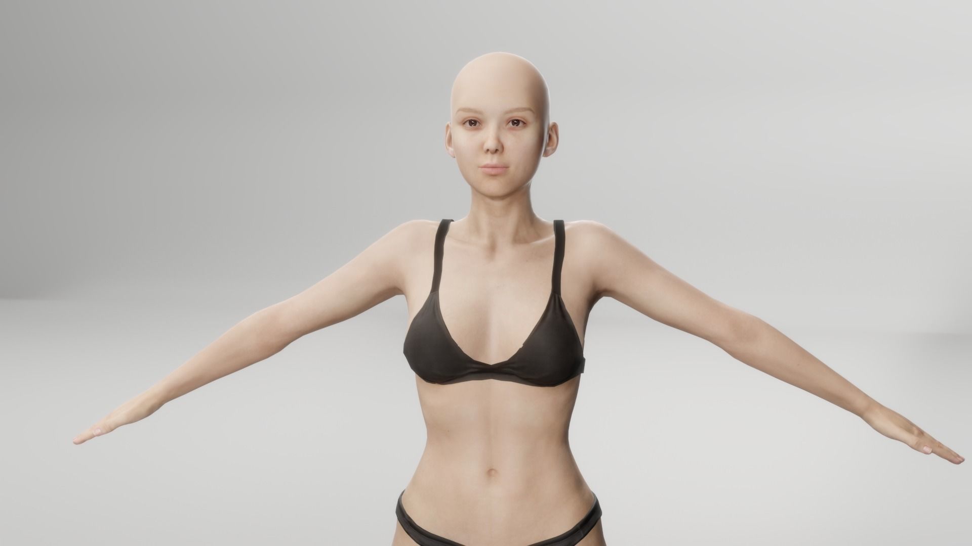 Realistic base mesh Low-poly 3D model_6