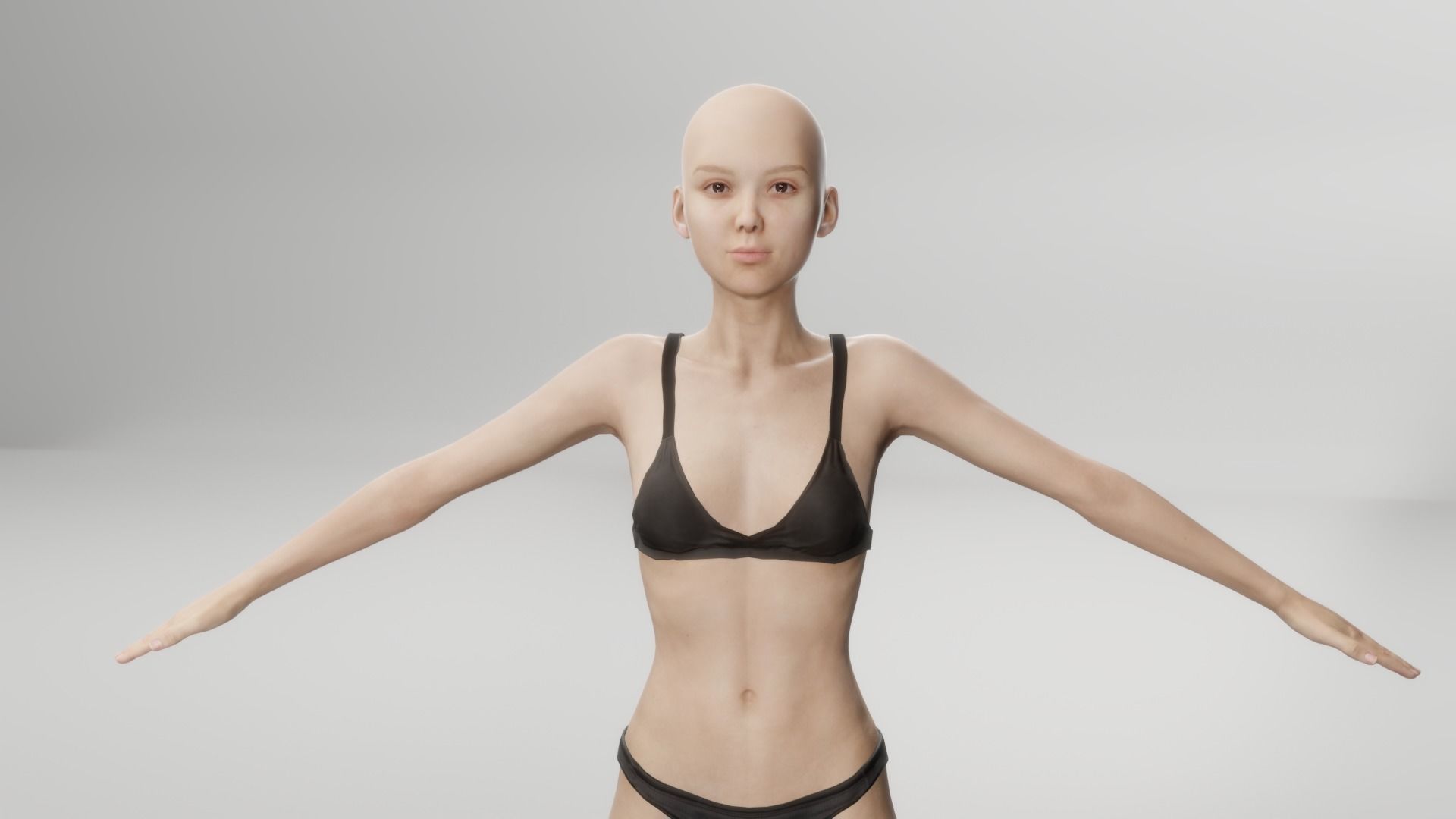 Realistic base mesh Low-poly 3D model_18