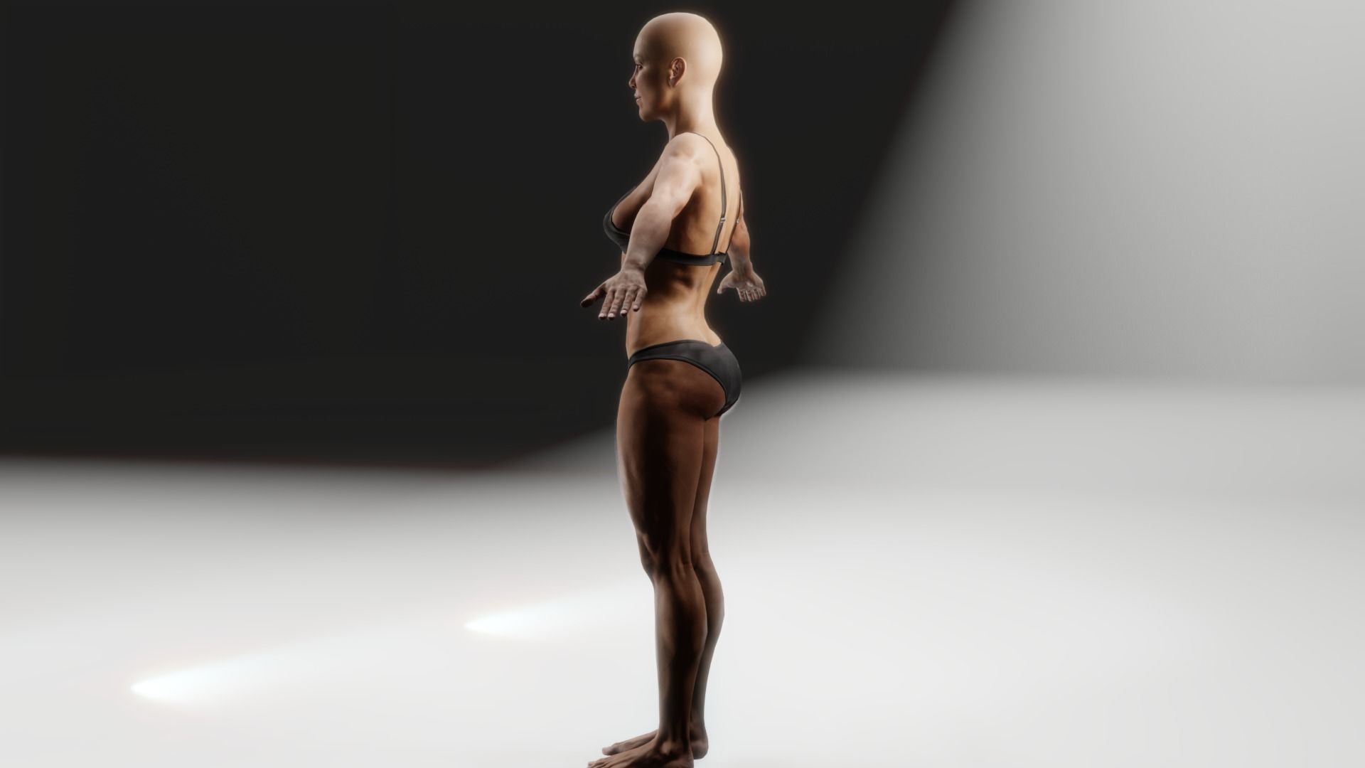 Realistic base mesh Low-poly 3D model_15