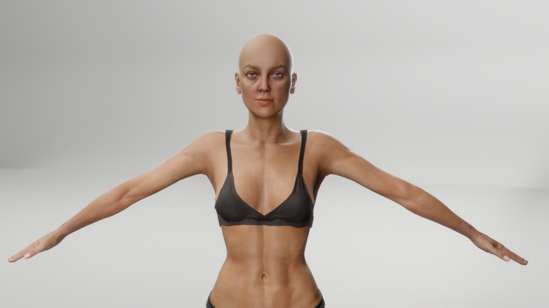 Realistic base mesh Low-poly 3D model_22