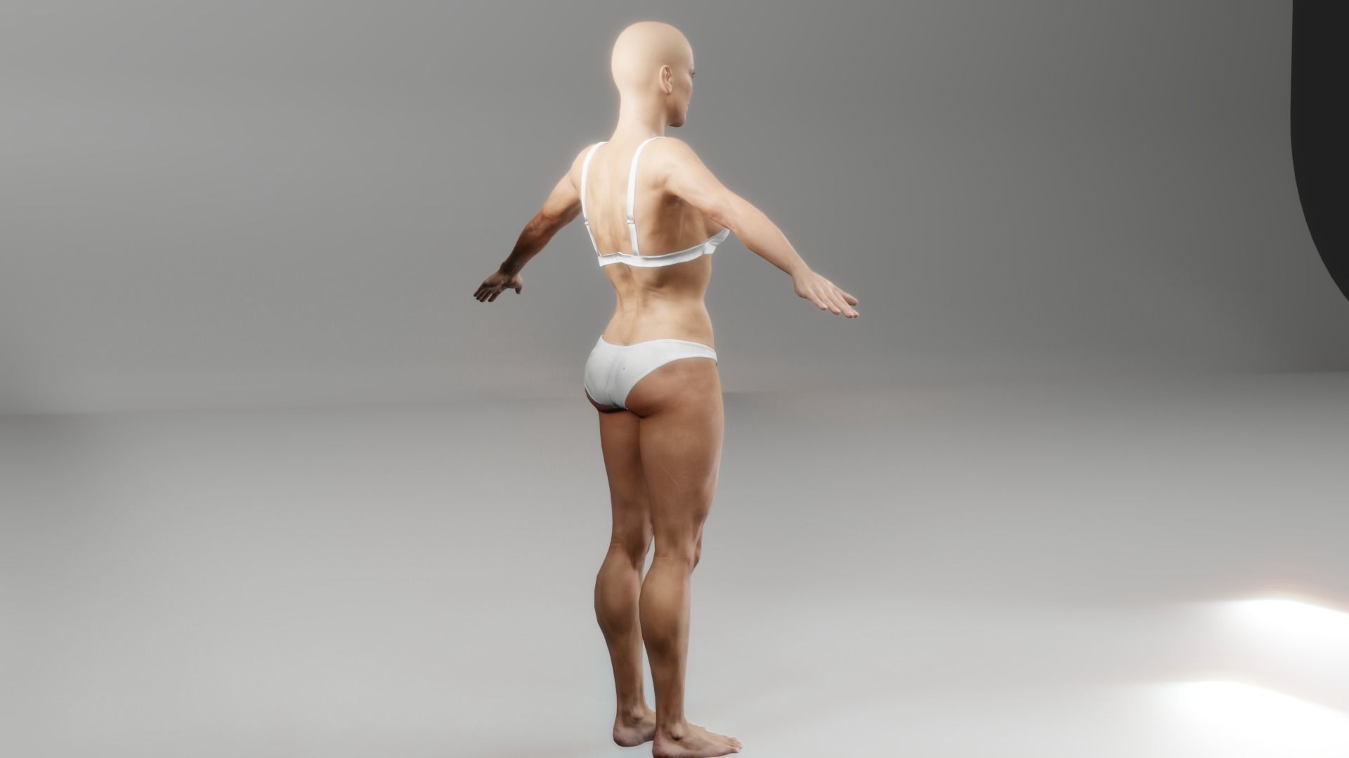 Realistic base mesh Low-poly 3D model_36