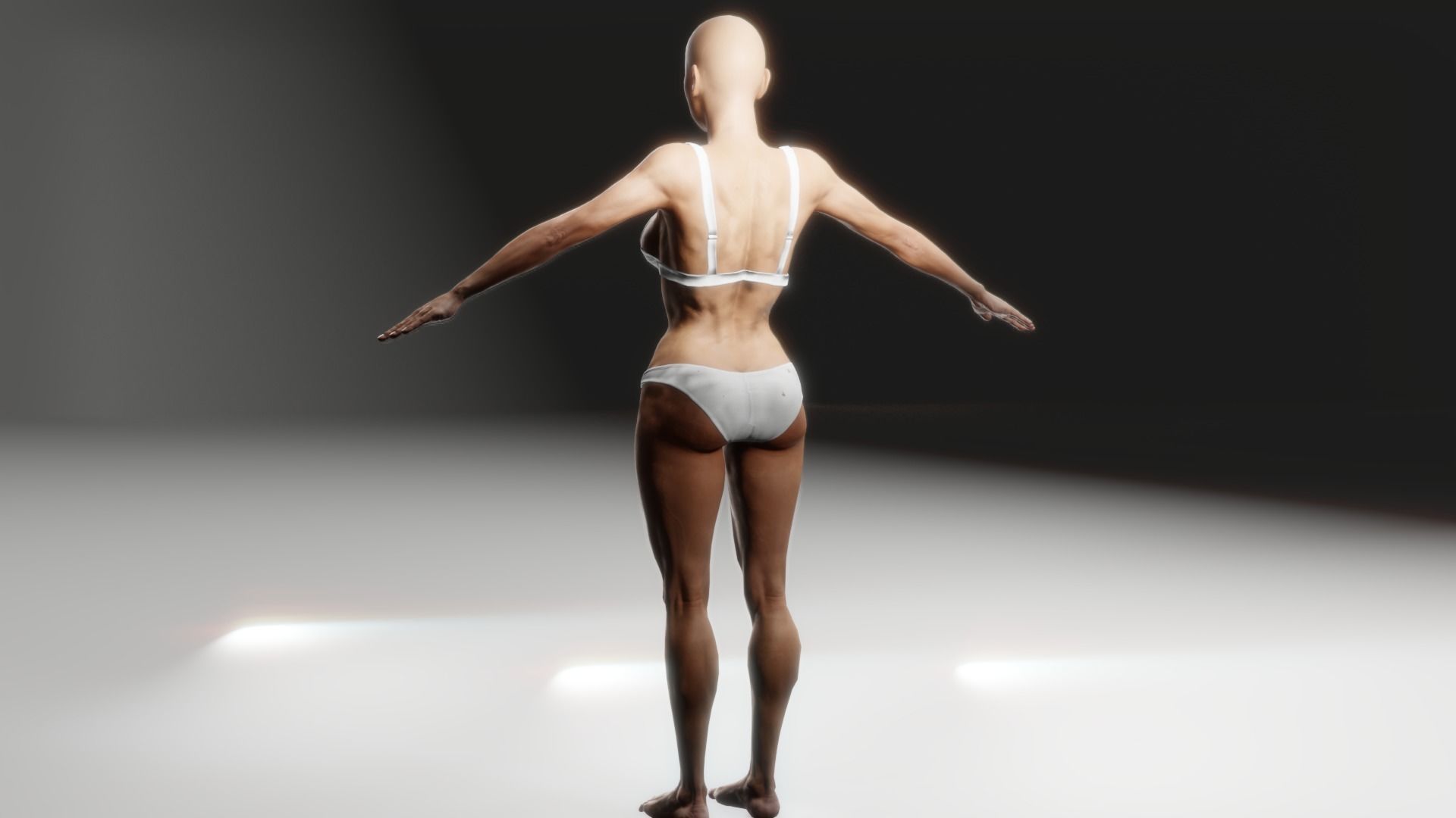 Realistic base mesh Low-poly 3D model_40