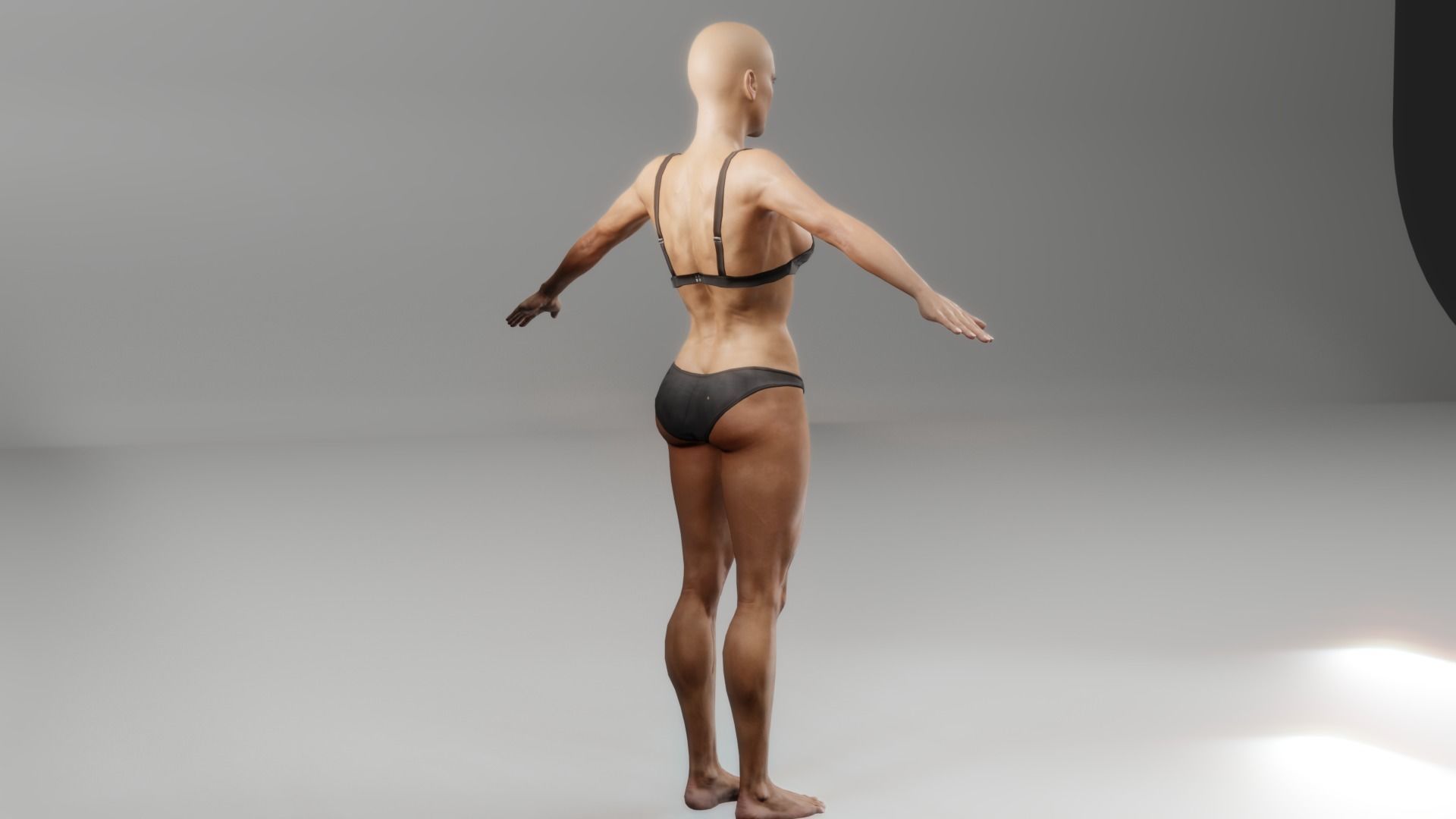 Realistic base mesh Low-poly 3D model_24